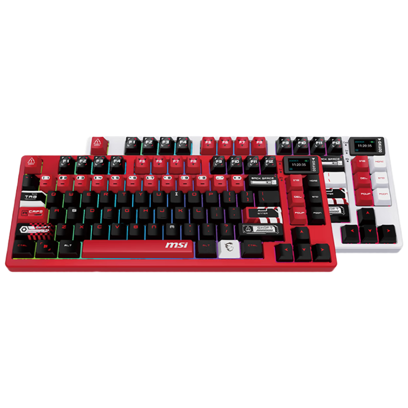 ΢�ǣ�MSI��GK600 W ����ʽ ����/2.4G/������ģ gasket���ƻ� RGB�Ź�