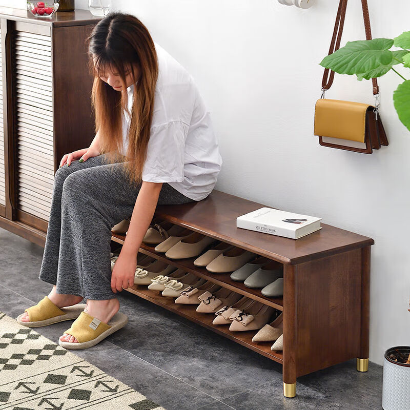 og)凳鞋柜鞋凳式入门实木可坐进门收纳储物家用门口穿鞋凳子木洛阁