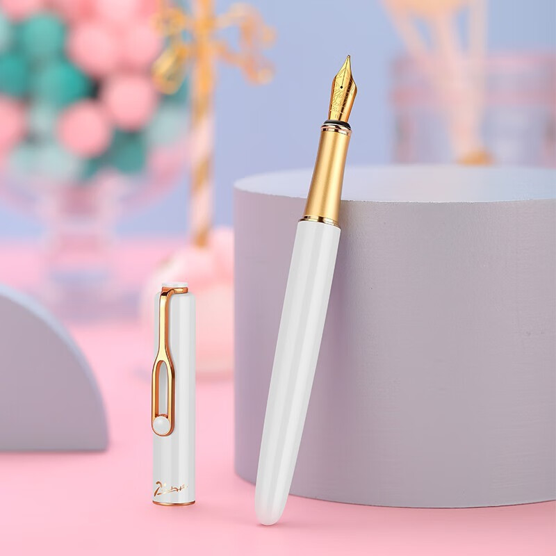 毕加索(pimio)钢笔620雅米糖果系列钢笔男女练字书法成人商务办公时尚钢笔礼盒生日礼物可刻字定制 白巧椰香钢笔【墨水礼盒配礼袋】