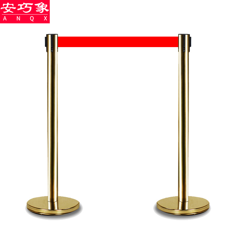安全隔离带伸缩带排队围栏栏杆不锈钢银行一米线护栏杆警戒警示柱 5米