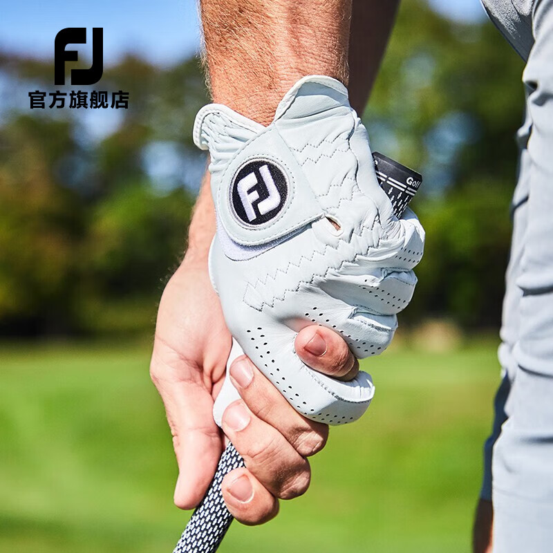 FootJoy高尔夫手套男士Pure Touch小羊皮运动防滑耐磨FJ手套golf左手单支 Pure Touch-白色（单只装） 23