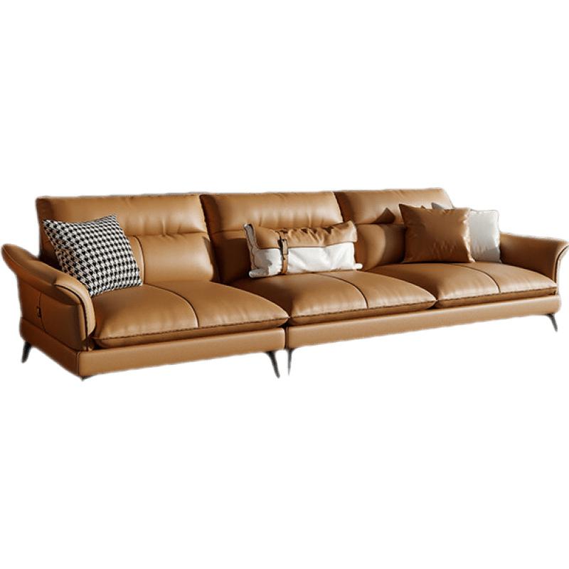 慕跃 沙发 真皮沙发现代简约牛皮意式极简客厅皮艺大沙发整装转角贵妃组合小户型家具 单人+双人+贵妃【3.6米】适合大户型 纳帕真皮+高回弹海绵+头等舱坐感