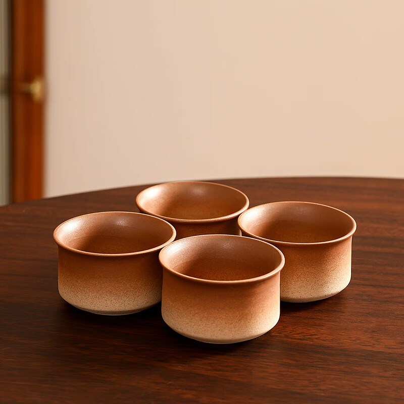 妙普乐仿柴烧古茗杯小容量泡茶杯家用中式功夫茶具陶瓷喝茶主人杯不