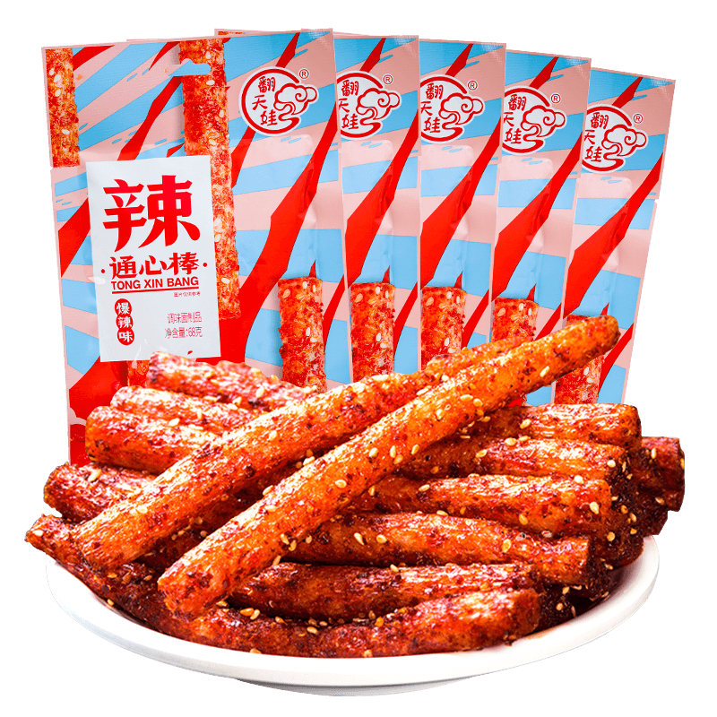 翻天娃其他休闲零食怎么样 翻天娃辣条通心棒爆辣巨辣魔鬼辣变态辣