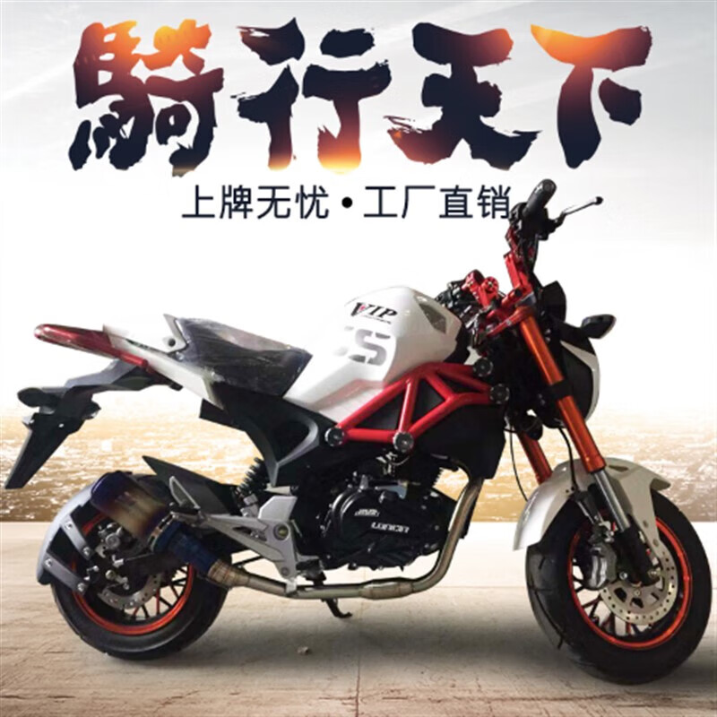 智询2019新款小魔鬼摩托车街车跑车大公仔150cc200cct3t8小飞鹰小泰