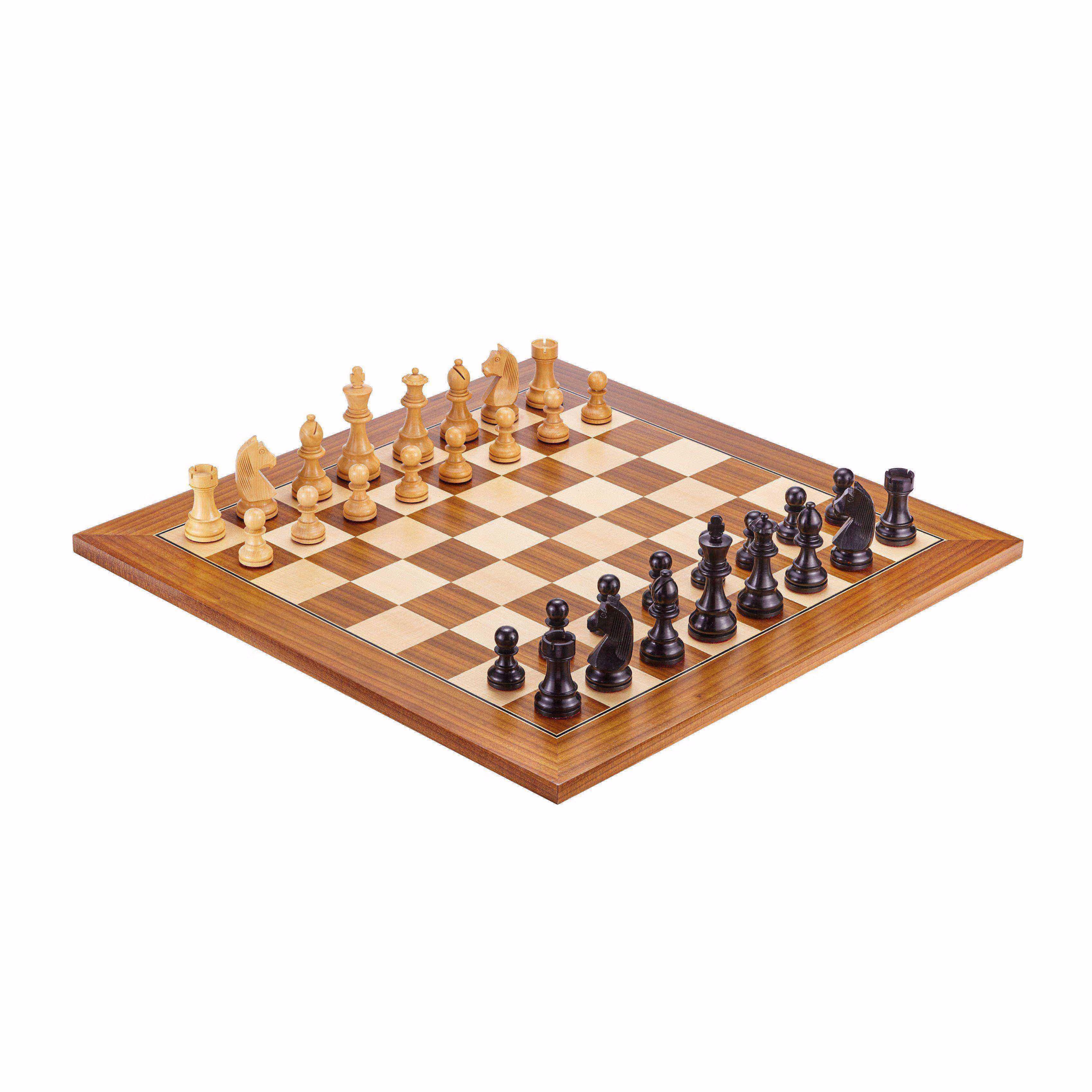 实木高档大号手工国际象棋礼品棋盘 黑色棋子 柚木棋盘_棋盘尺寸54*