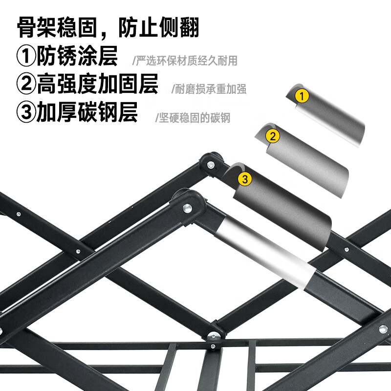 英克希(YINKEXI)影棚收纳摄影器材推车灯架摄影师道具背景纸脚架折叠营地车大容量器材便携拉杆工具车 折叠收纳工具车(5寸实心静音轮)