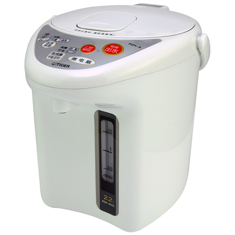 虎牌（TIGER）恒溫電熱水瓶PDH-A22C微電腦智能速熱電熱水壺開水瓶2.2L 2.2L 白色