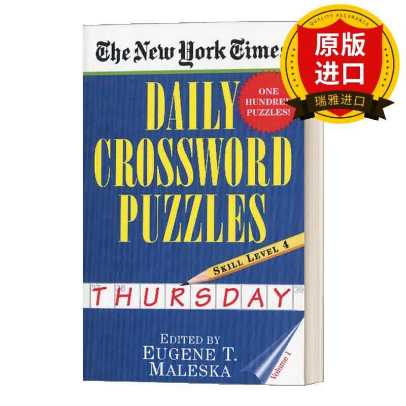 英文原版 纽约时报每日字谜 The New York Times Daily Crossword Puzzles 英文版 Maleska 进口英语原版书籍