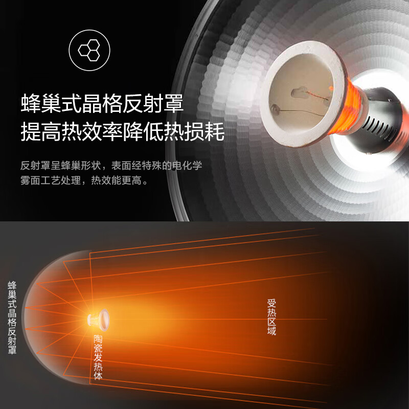 艾美特（AIRMATE）小太阳取暖器轻音电热扇远红外制热电暖气家用节能省电烤火炉暗光陶瓷速热两档调节柔光款倾倒断电 低杆【快速取暖/1200W】HF12081T-W