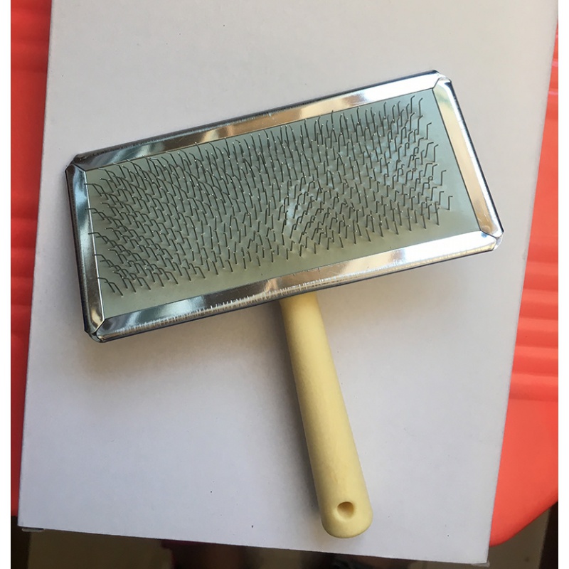 皮草刷子毛领衣服铁钢丝梳子狐狸羊毛护理狗毛刷打理保养工具 塑料小