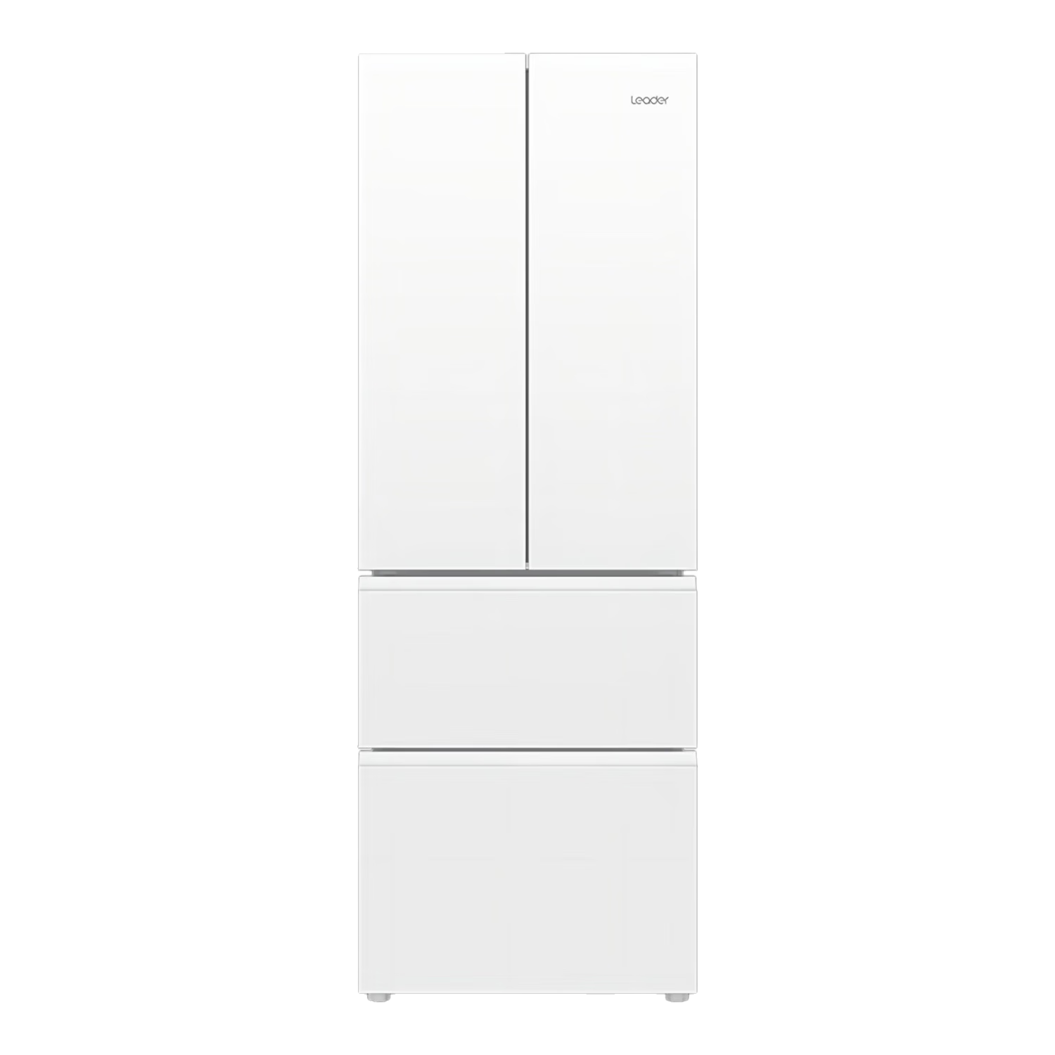 海尔（Haier）冰箱342升一级双变频风冷无霜双开门四门法式多门三档变温超薄可嵌入Leader系列家用家电国家补贴 342升冰雪白+1级双变频+黑金净味+冷藏三档变温