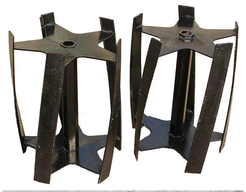 刘不丁微耕机除草轮 配件六角星防缠草除草轮割草轮锄草 锰钢刀片锄草