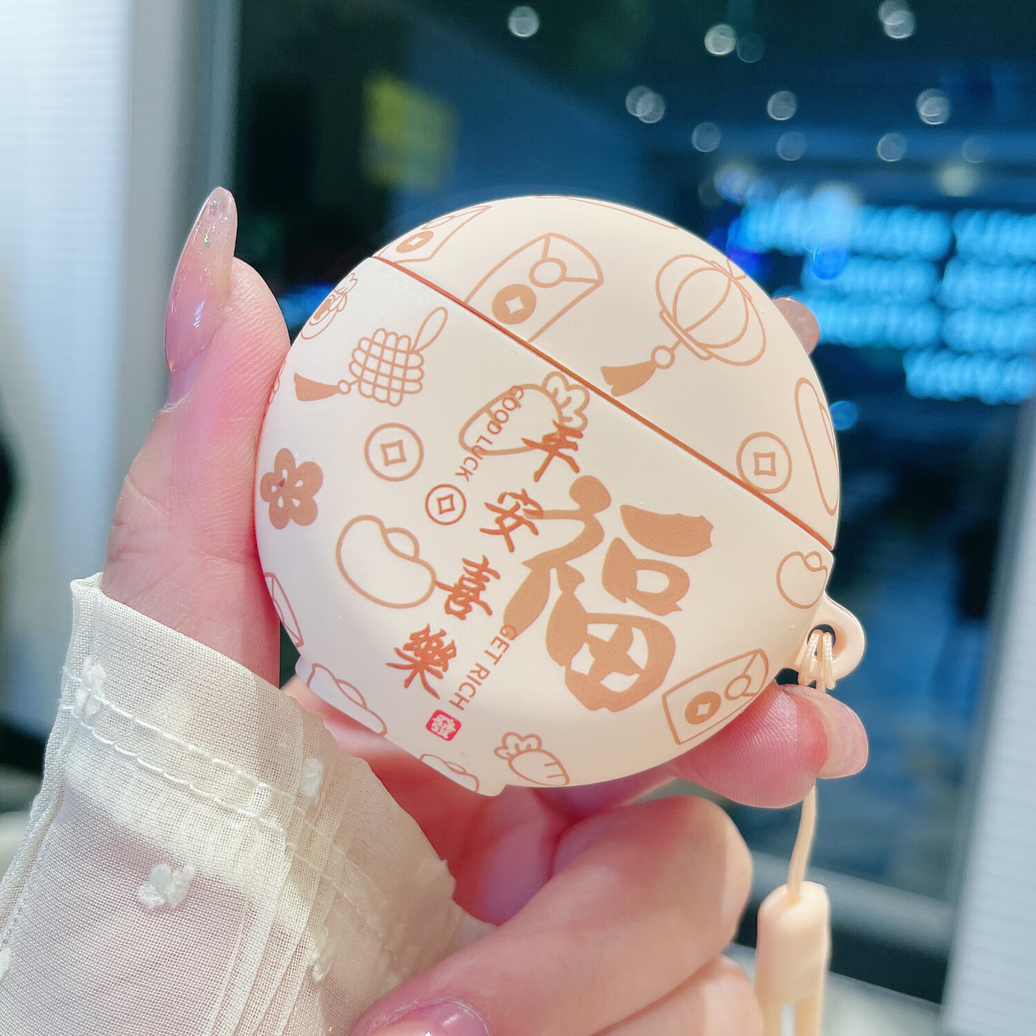 简彩官华为freebuds3保护套新年款国潮中国风龙年福卡通华为freebuds3