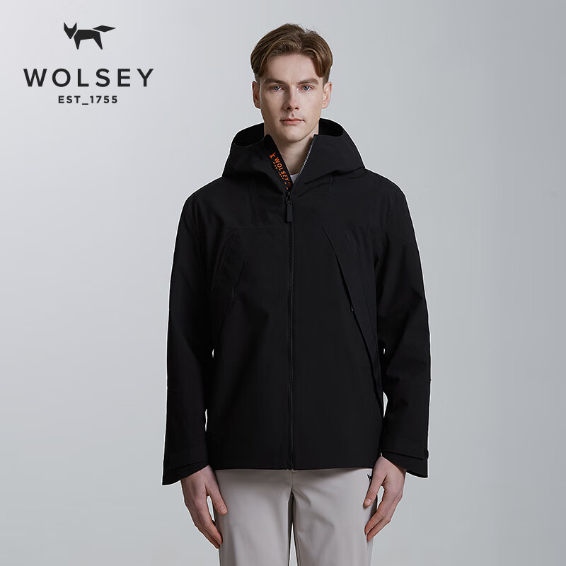 WOLSEY-DUEL硬壳风雨夹克防风防泼水外套春秋户外防寒登山服男士 茶色 M 170