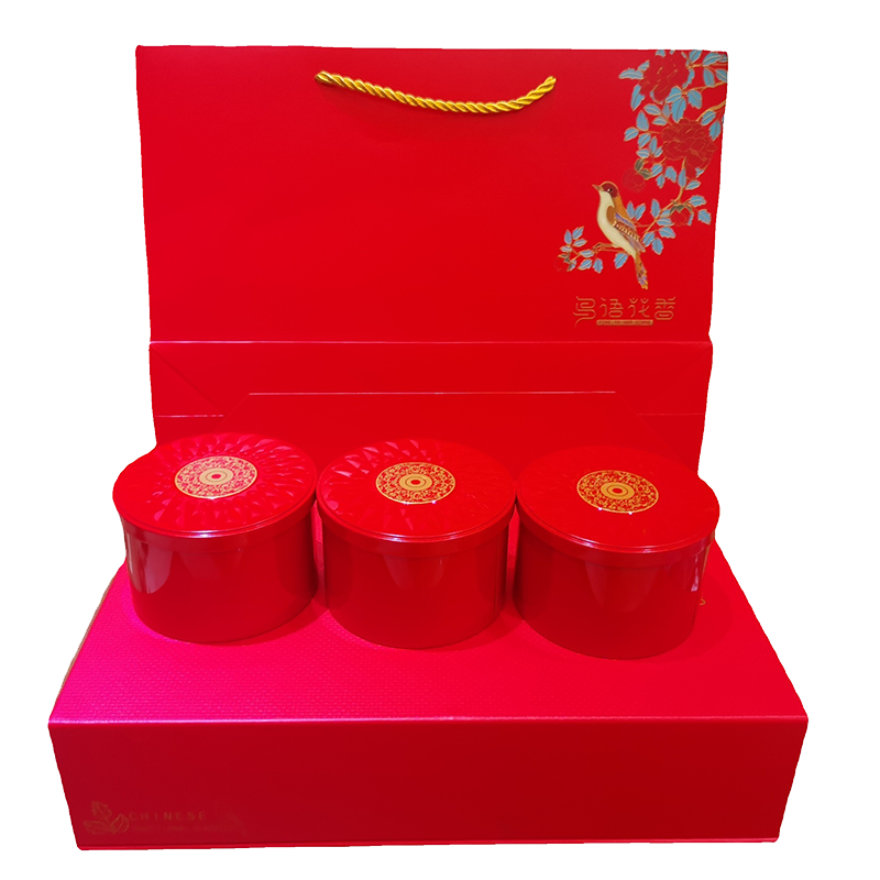 茗天仙 武夷山正山小种茶叶 过年送礼 蜜香型红茶礼盒装250g 红色 250 250g
