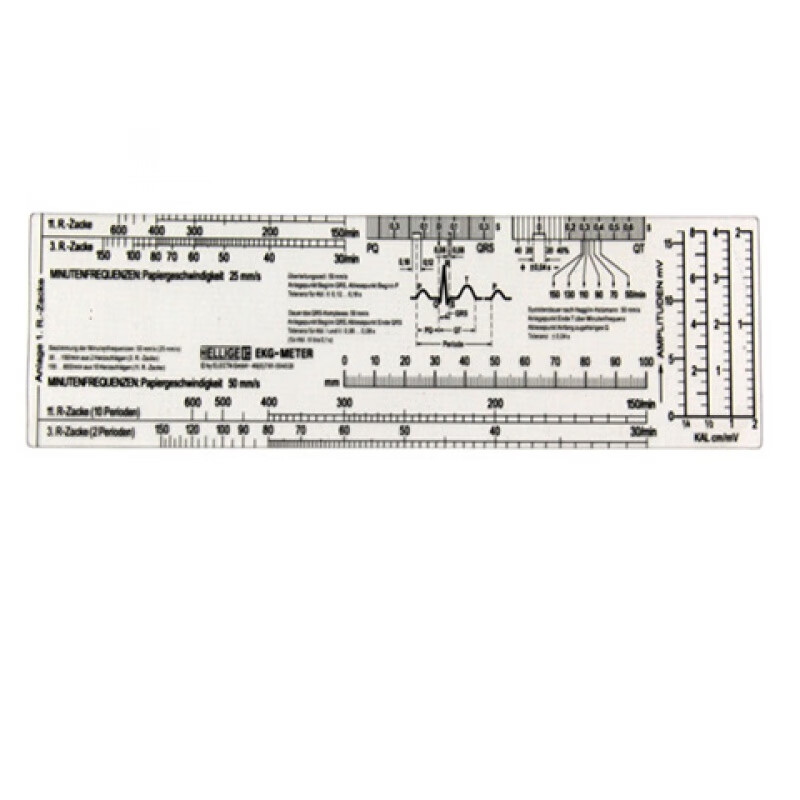 骨科尺关节角度测量身体工具尺心电图心率计算尺医学定制 心率尺