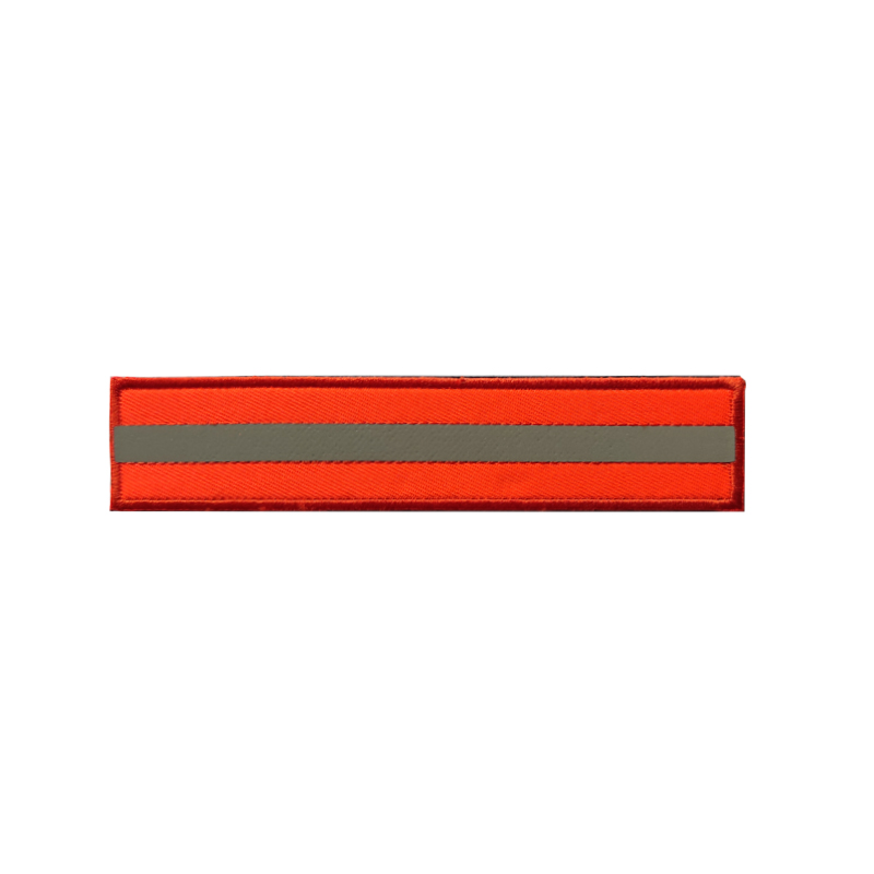 俄罗斯阿尔法战队反光条标识徽章 魔术贴章粘贴户外骑行安全贴可定做长款胸条包贴臂章 桔色15*3CM