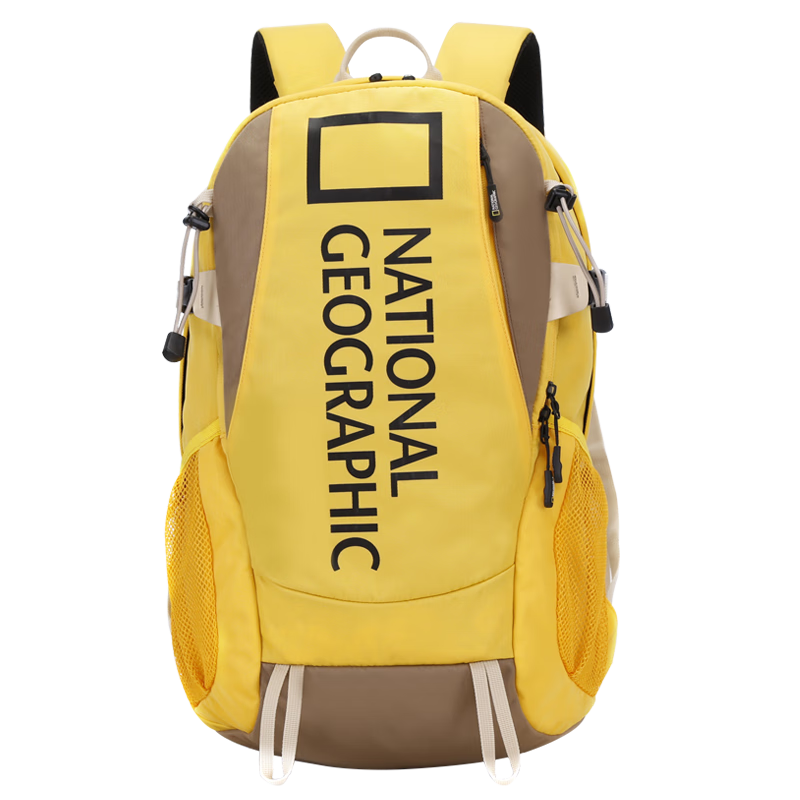 地理National Geographic双肩包户外旅行包防泼水背包15.6英寸笔记本电脑包 黄色100008648955