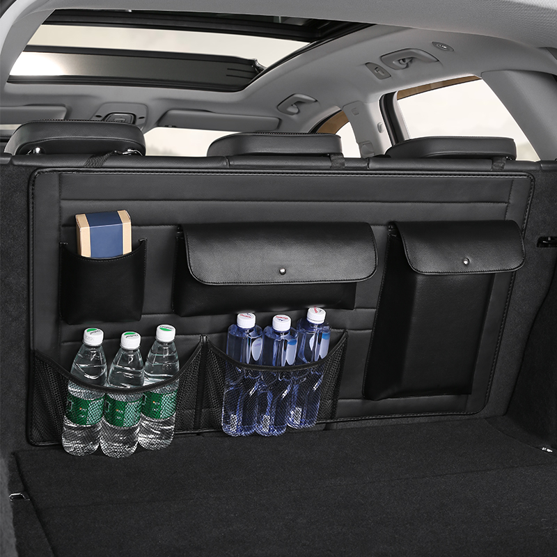 适用于宝马x1x3x4x5x6x7后备箱座椅靠背收纳袋储物箱置物整理盒suv