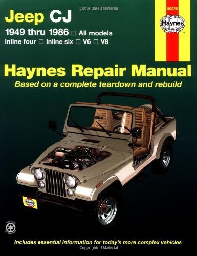 预订 Jeep CJ for Jeep CJ models, Scrambler, Renegade. Laredo & Golden Eagle (1949-1986) Haynes