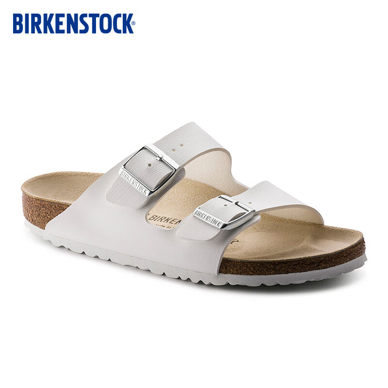 BIRKENSTOCK勃肯软木拖鞋男女同款进口时尚凉鞋拖鞋女Arizona系列 女款白色 37