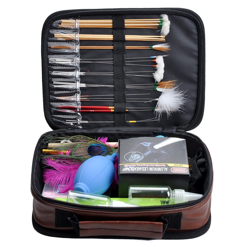 扬州天艺掏耳朵工具套装采耳工具套装掏耳精品皮包54件套装-有说明