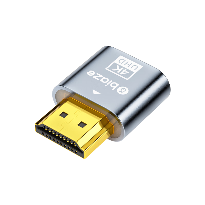 毕亚兹 HDMI显卡欺骗器 HDMI虚拟显示器诱骗器 HDMI接口假负载 虚拟屏幕测试4K分辨率 负载游戏工作室