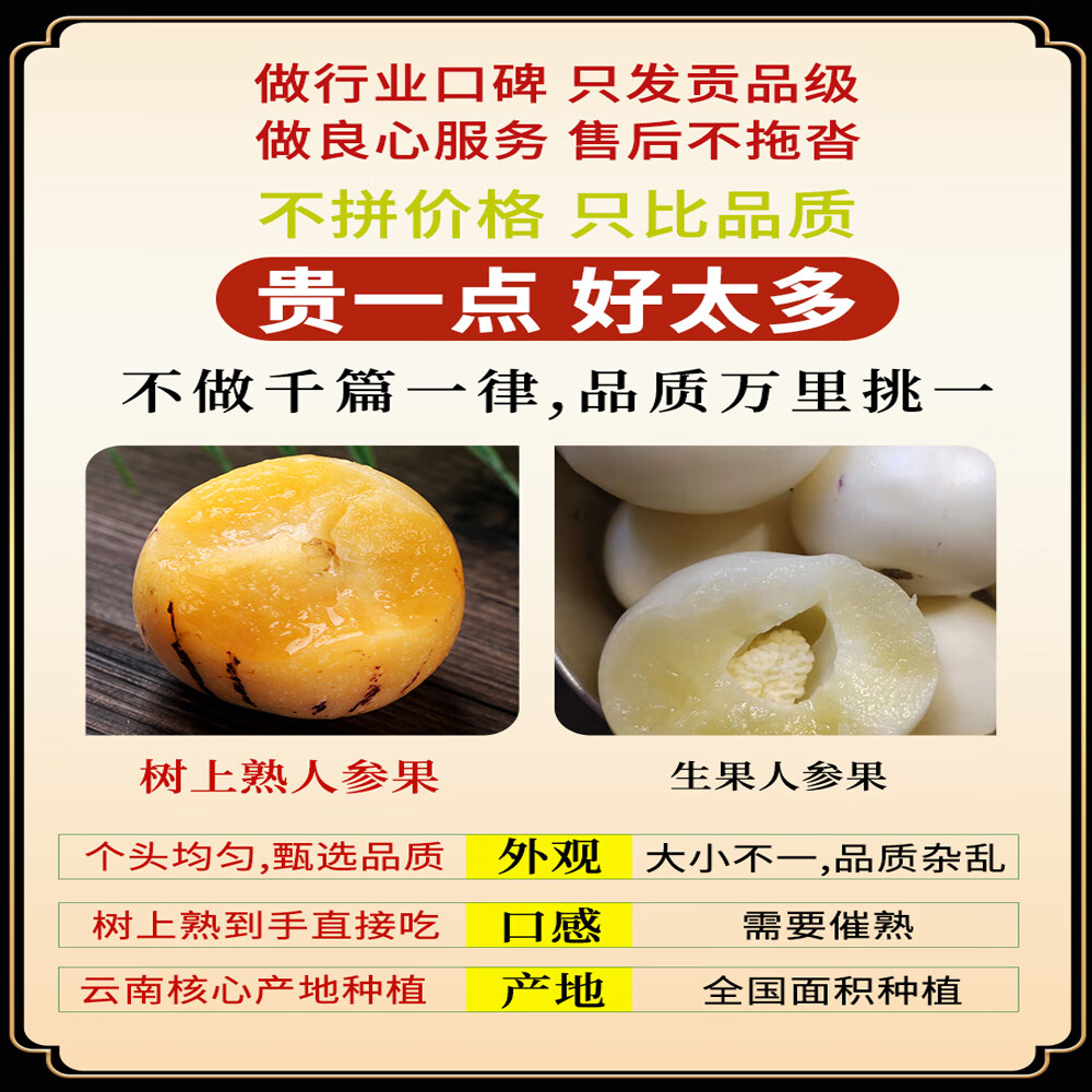 译蒙之味正宗云南人参果圆果树上熟人生果水果当季孕妇新鲜大果清甜整箱 小果5斤【单果30-60g】实惠