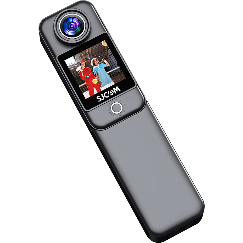 SJCAM速影 C300续航版360运动相机摩托车行车记录仪拇指相机防抖防水黑色32G+配件包