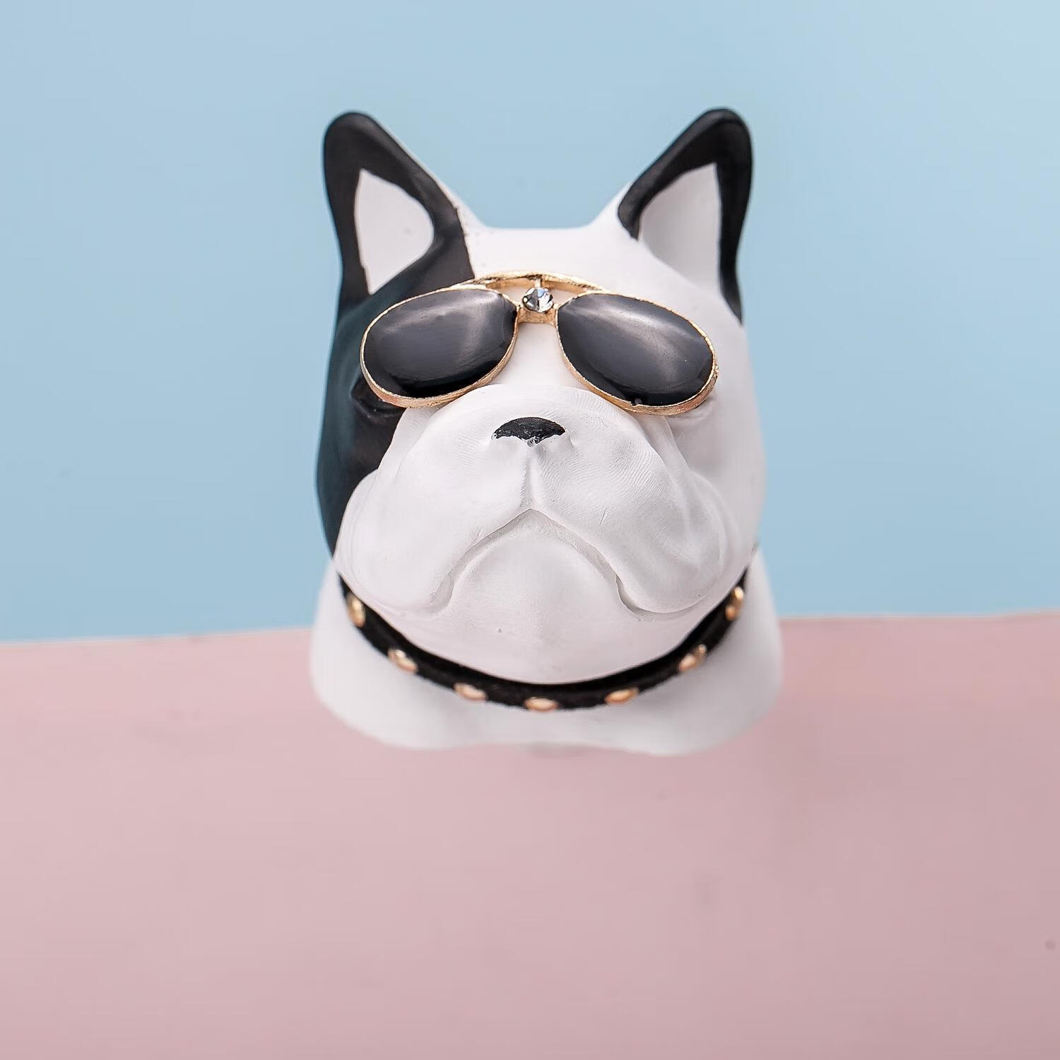 ins创意车载香水空调出风口香薰法斗狗头小牛扩香石车内饰品 海盗脸