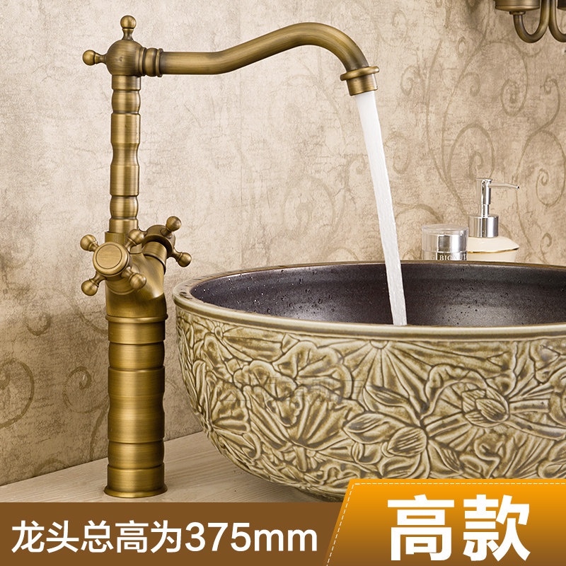 kedoety仿古水龙头仿古铜水龙头户外水龙头欧式水龙头全铜欧式仿古双