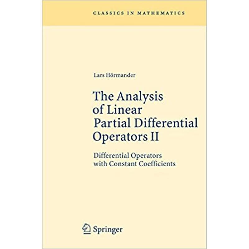 预订 The Analysis of Linear Partial Differential ...