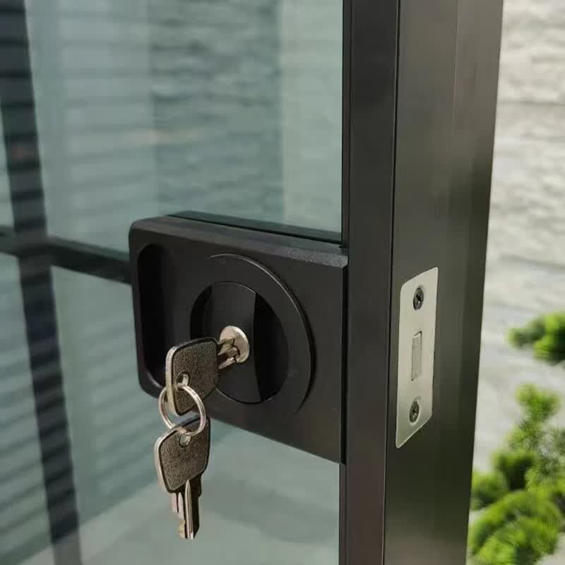 夜帝1618极窄推拉门锁移门厨房带钥匙卫生间阳台玻璃铝合金无把手门锁