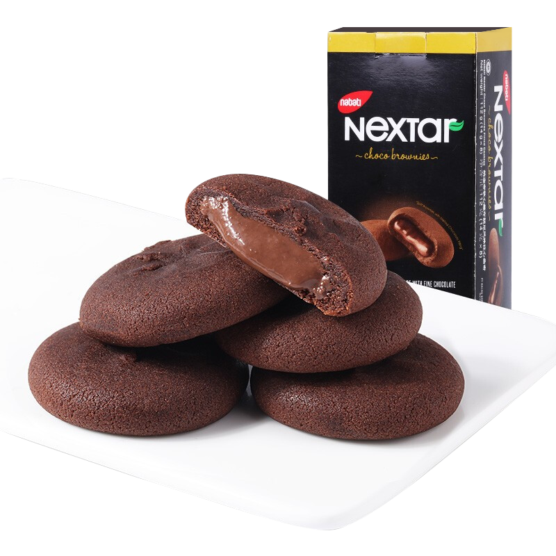 麗芝士（Richeese）軟心趣布朗尼 nextar夾心曲奇注心餅干印尼進(jìn)口 【1盒】軟心趣112g（新日期）