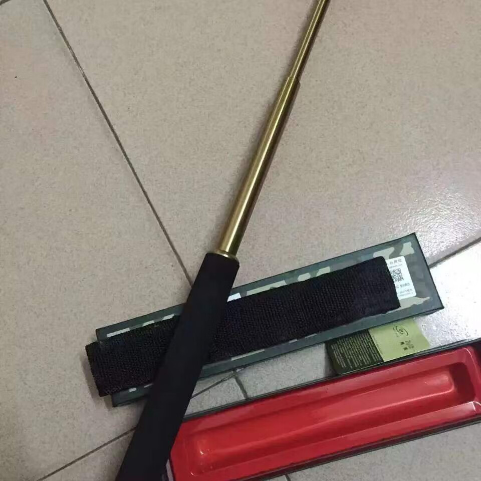 实心甩棍打狗棒防狗棍防身武器合法随身伸缩棒安防安保 21寸