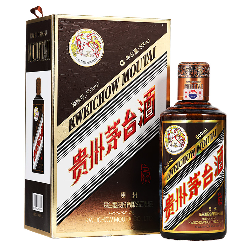 茅台（MOUTAI） 彩釉珍品 酱香型白酒 53度 500ml 单盒装