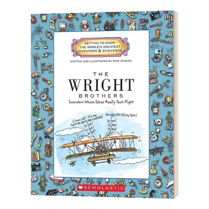 英文原版 the wright brothers 怀特兄弟-伟大的发明家&科学家 进口