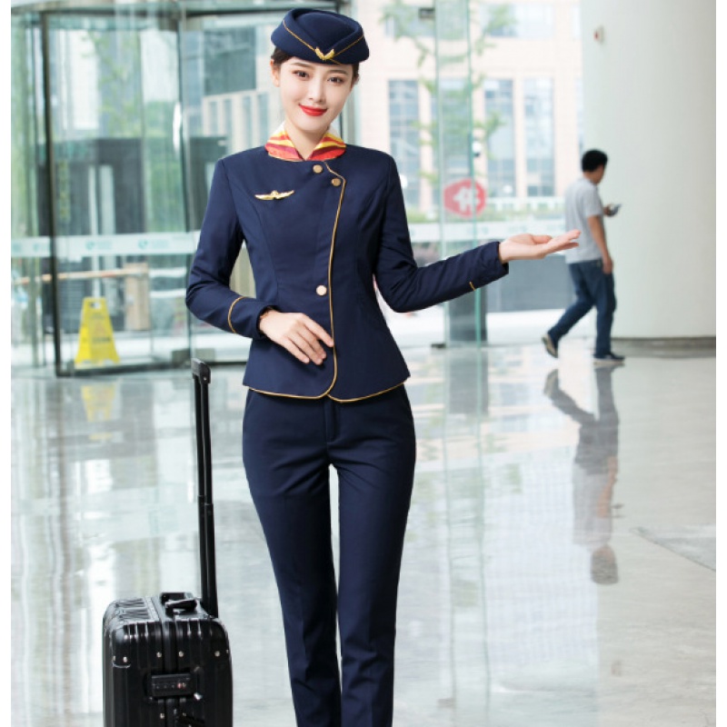 航空制服空姐制服职业套装女长袖酒店前台工作服空乘艺考西装套裙秋冬