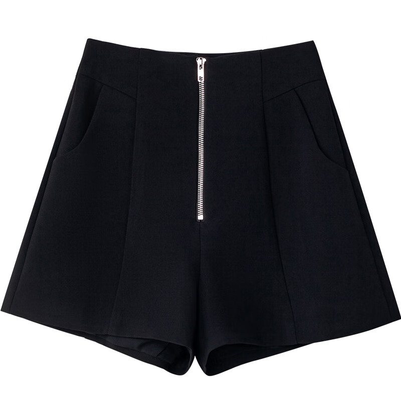 tyburnall sisters辣台妹前拉链宽松阔腿裤高腰西装短