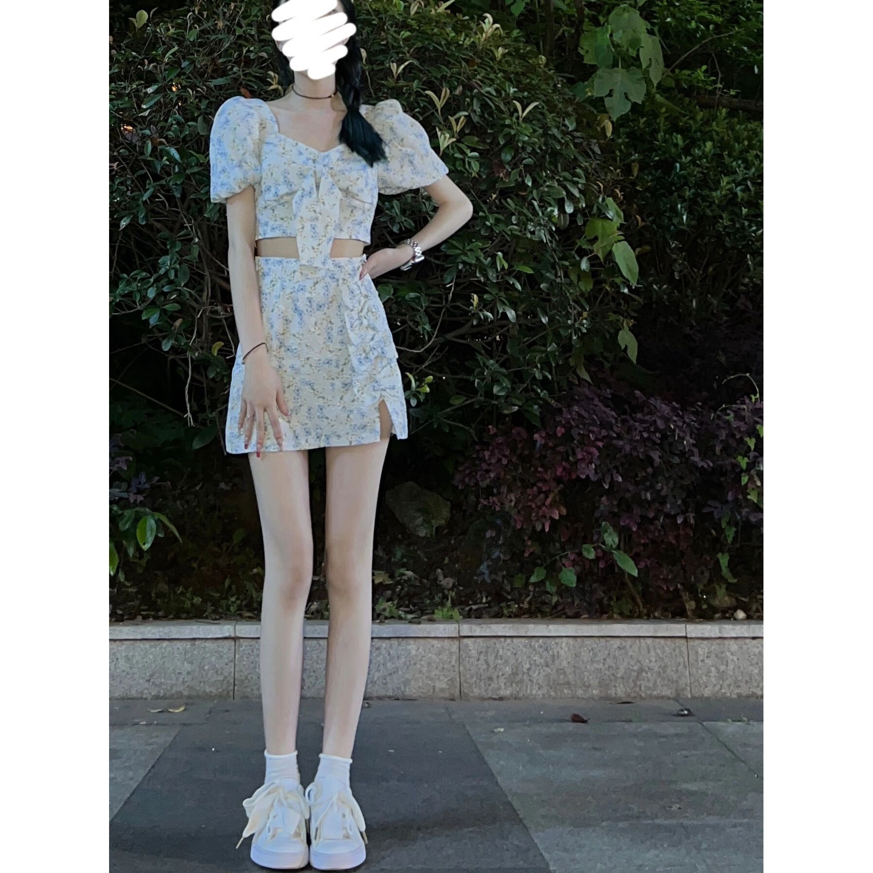 织迷(weave infatuations)夏季盐系少女穿搭御姐炸街纯欲辣妹碎花上衣