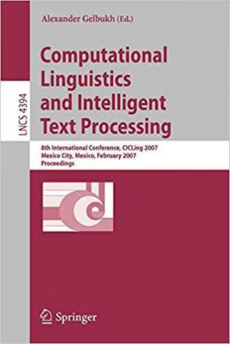 预订 Computational Linguistics and Intelligent Text Processing