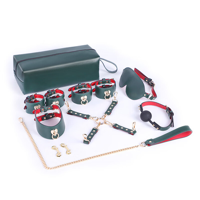 口球眼罩项圈手铐十字扣脚铐九件套k9另类惩罚夫妻情侣调情成人性道具