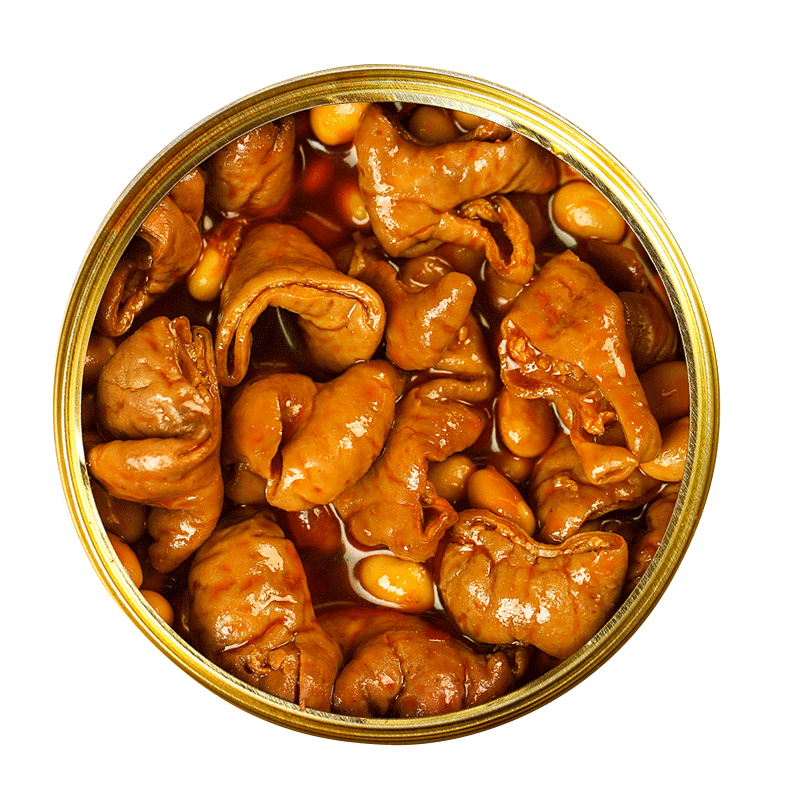 菜師傅紅燒肥腸豬大腸肉麻辣加熱即食罐頭肉方便菜下飯菜熟食即食食品 紅燒肥腸300g*4罐（黃豆燒）