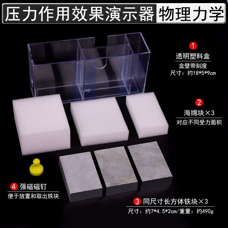 压力作用效果演示器新课表压力大小压强与受力面积的关系初中物理力学