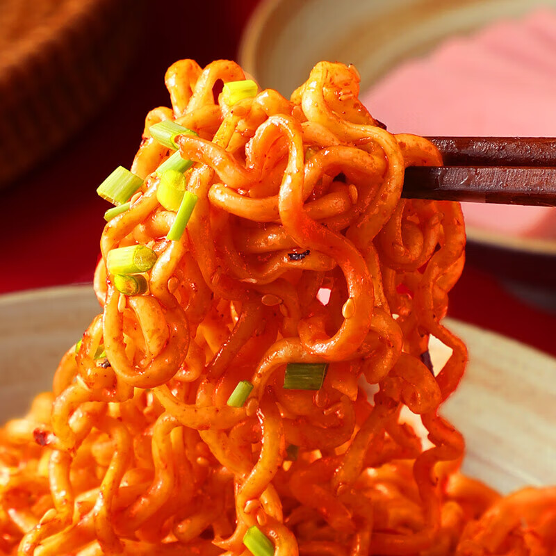 味滋源韩式火鸡面懒人速食袋装泡面方便速食干拌面 零食方便面 102gx10袋