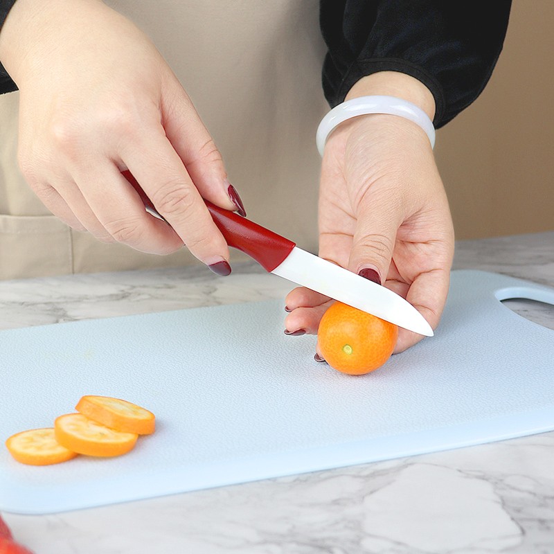 SINOCERA陶瓷刀水果刀削皮刀瓜果刀3英寸 3英寸白刃红