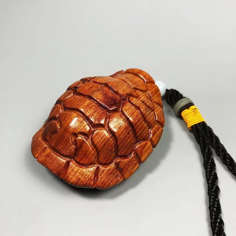 buhesyt黄花梨木手把件富甲天下文玩木雕龟壳富甲一方随身把玩件挂饰