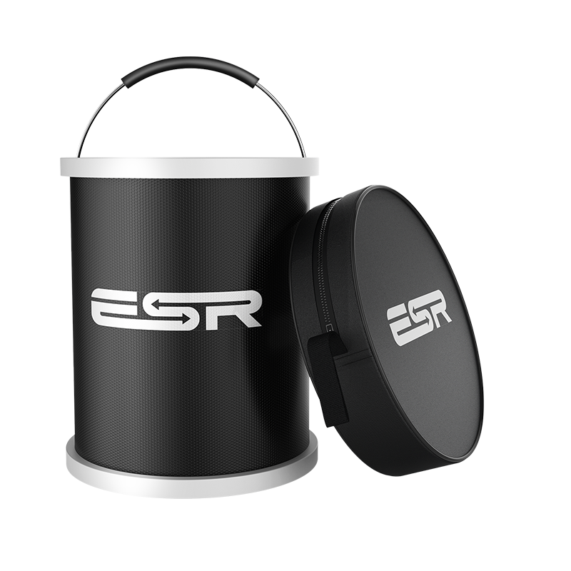 亿色（ESR）多功能折叠洗车桶水桶 车用收纳桶钓鱼桶 汽车用品 13L 大号 黑色