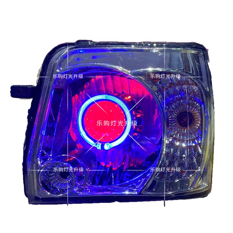 精剛適用北斗星714009款EX5大燈總成改裝LED雙光透鏡天使眼氙氣燈 定制定作老款改透鏡氙氣燈 1只前照燈